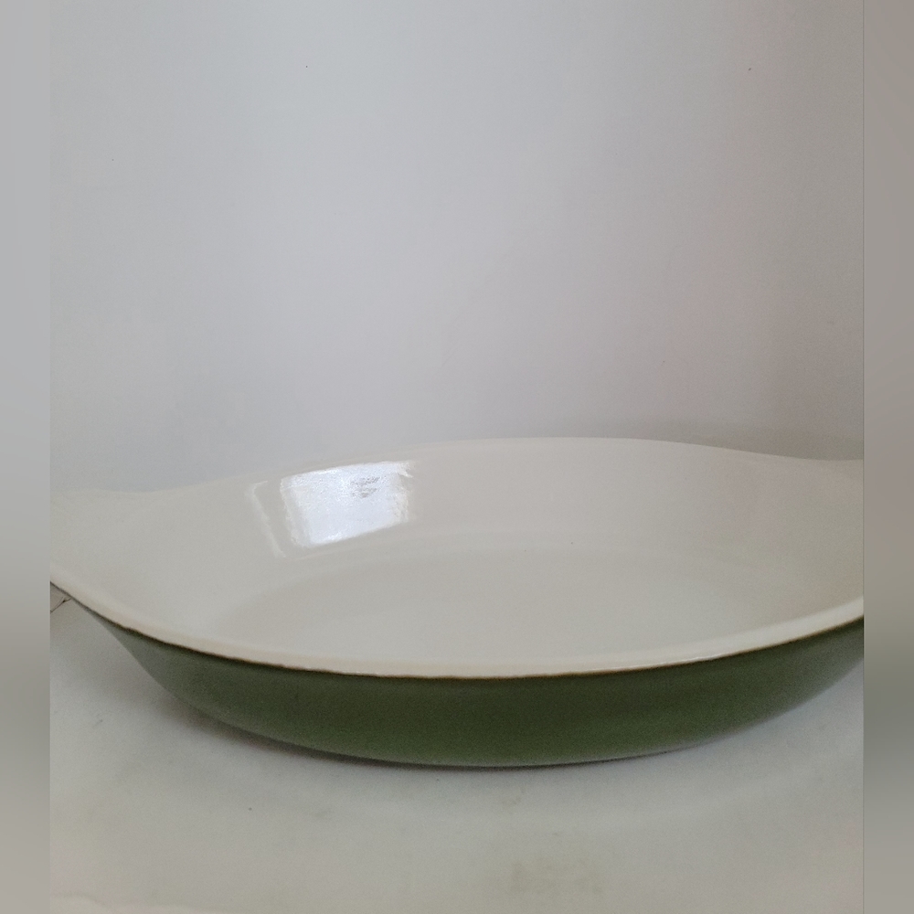 Vtg Hall USA 540 Avocado Green Au Gratin Dishes Casserole Baking